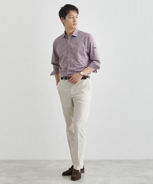 TAKEO KIKUCHI（タケオキクチ） シャツ ハイブリッド リネン 7分袖