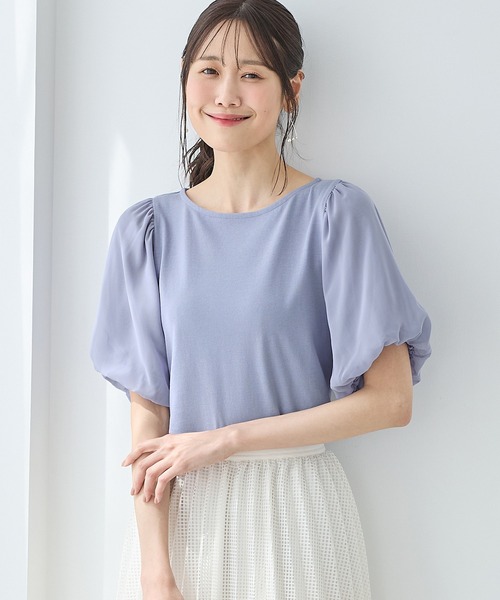 tシャツ 「接触冷感・吸水速乾・UVカット・抗菌消臭」ソデバルーンプルオーバー578699 レディース Honeys tシャツ 「ハニさら・接触冷感・吸水速乾・UVカット