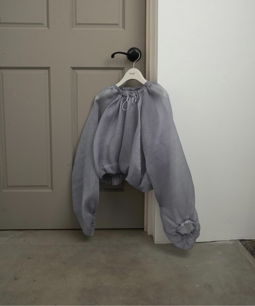 トップス lawgy hem balloon volume sheer blouse hem balloon volume sheer blouse – eim online（エイム