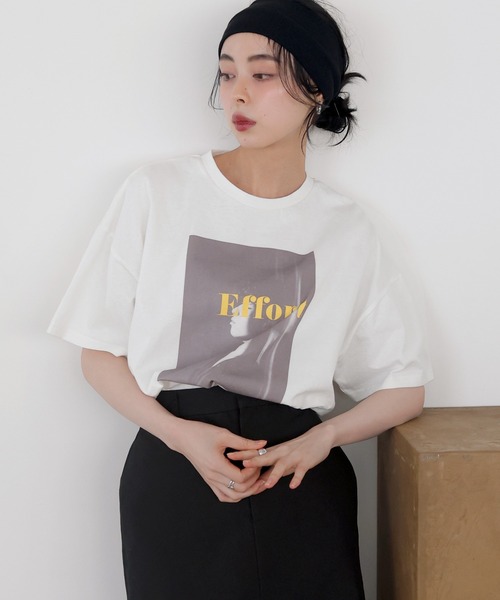tシャツ フォト半袖Tシャツ レディース LIAN tシャツ フォトプリント半袖Tシャツ レディース : ZOZOTOWN