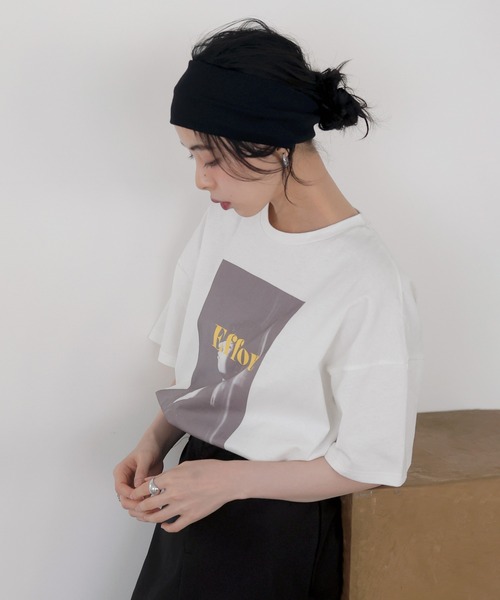 LIAN tシャツ フォトプリント半袖Tシャツ レディース : ZOZOTOWN