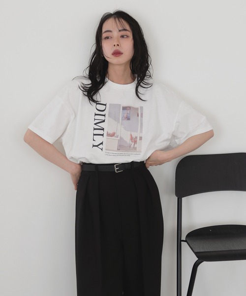 REGINA ROMANTICO フォトプリント 半袖シャツ 36 セール】オーバーサイズロゴフォトプリント半袖メタリック箔