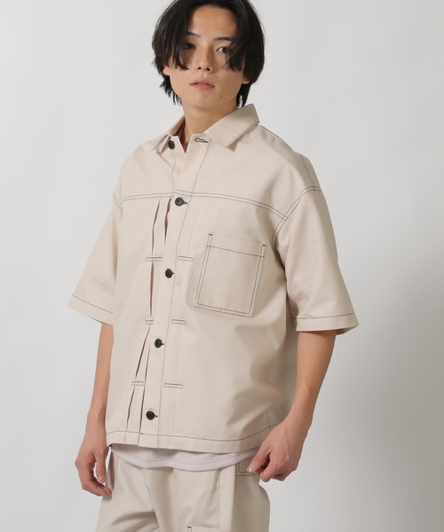 LAKOLE（ラコレ） シャツ 「セットアップ可」CVCトラックシャツ