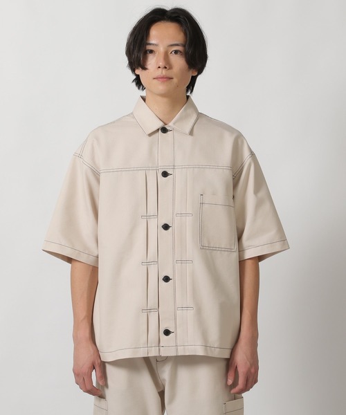 LAKOLE（ラコレ） シャツ 「セットアップ可」CVCトラックシャツ