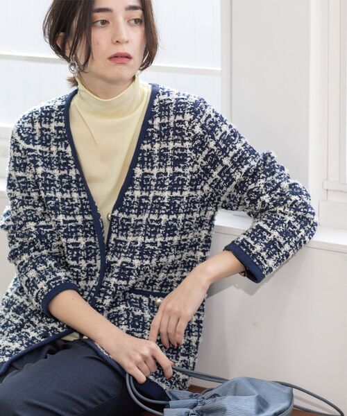 「OPAQUE.CLIP」 ニットカーディガン 38 イエロー系その他5 レディース_画像3