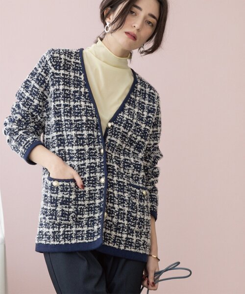 「OPAQUE.CLIP」 ニットカーディガン 38 イエロー系その他5 レディース_画像4