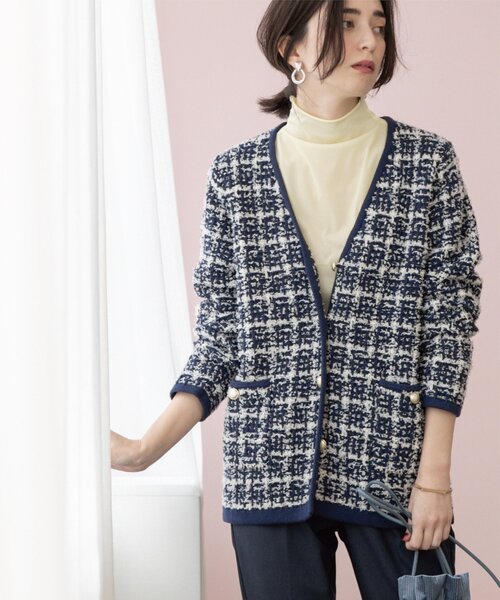 「OPAQUE.CLIP」 ニットカーディガン 38 イエロー系その他5 レディース_画像5