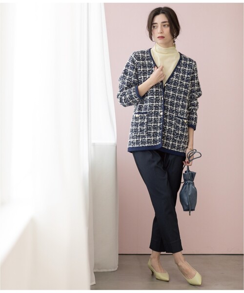 「OPAQUE.CLIP」 ニットカーディガン 38 イエロー系その他5 レディース_画像7