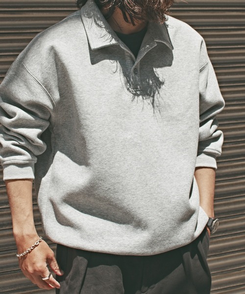 S.F.C ロングスリーブポロシャツ　美品 ALL RUNS ポロシャツ コットンポリ素材 ヴィンテージ風 ロングスリーブ