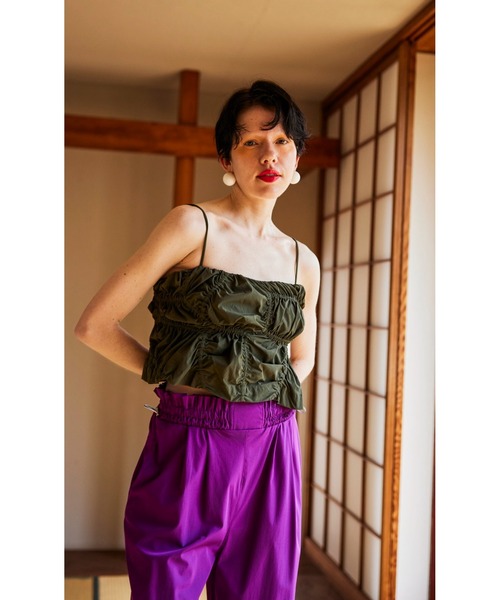 OMMO（オーエムエムオー） カップ付き キャミソール IRREGULAR