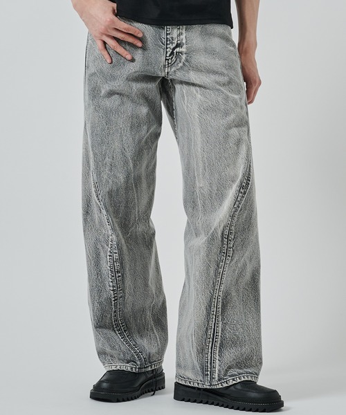 NVRFRGT ジーンズ 「NVRFRGT」別注 3D TWISTED WIDE LEG JEANS