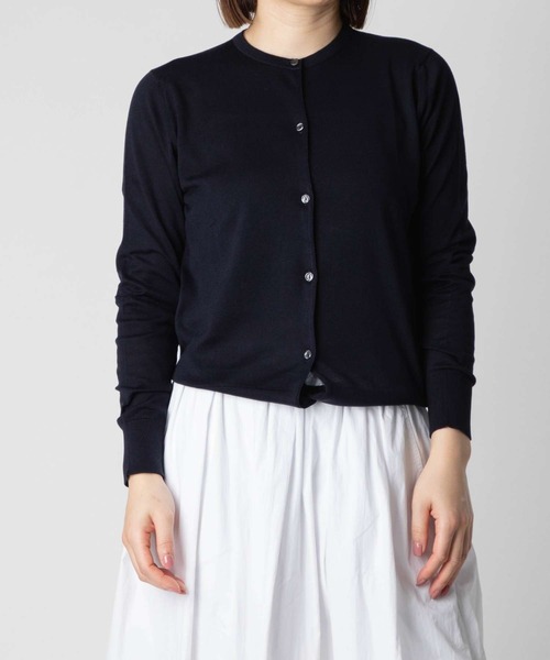 カーディガン JOHN SMEDLEY ELINOR ジョンスメドレー 長袖コットンニットカーディガン レディース