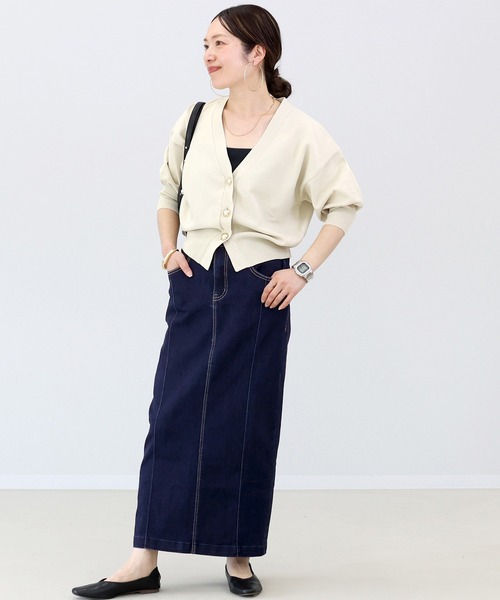 Aletta vita デニムスカート ストレッチデニムロングスカート