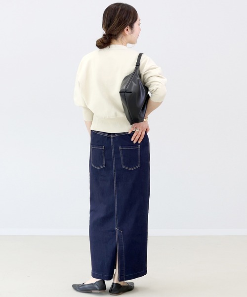 良品⭐️アパルトモン　ストレッチ　デニムロングスカート　スリット Aletta vita デニムスカート ストレッチデニムロングスカート