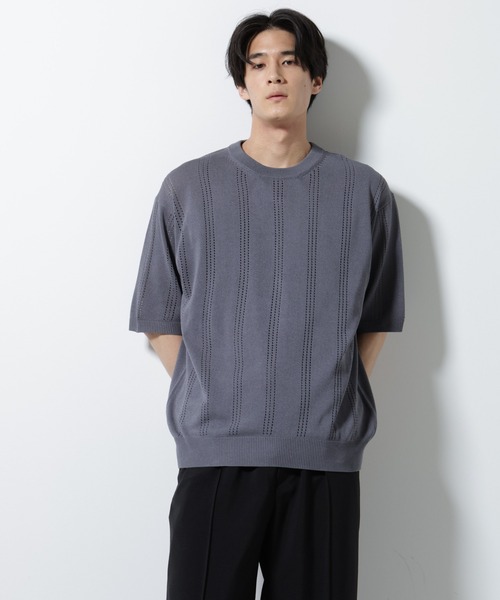 NANO universe（ナノ・ユニバース） セーター ニット アイレットニット