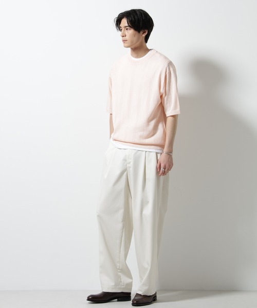 Nowos 半袖ニット 生成り Nowos 半袖ニット 生成り Nowos 半袖ニット 生成り