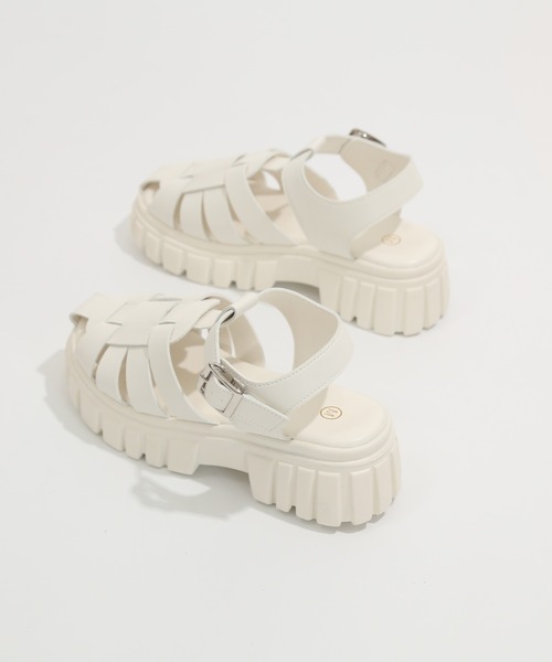 「Shoes in Closet」 フラットサンダル M ブラック レディース_画像8