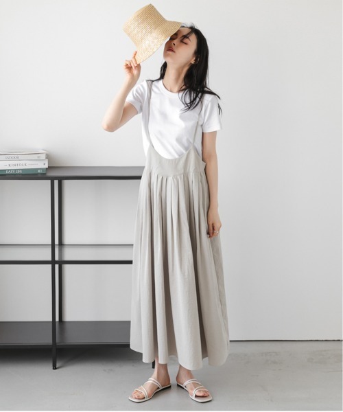 Lajour サロペット オーバーオール 「日本製」タックプリーツキャミ