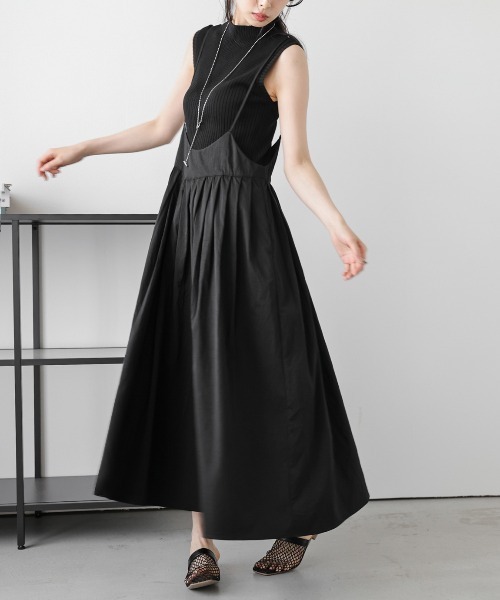 Lajour サロペット オーバーオール 「日本製」タックプリーツ