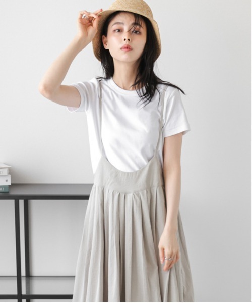 Lajour サロペット オーバーオール 「日本製」タックプリーツキャミ