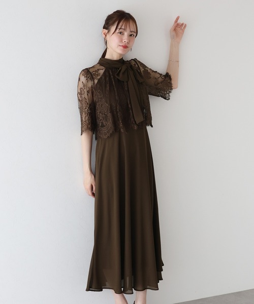 BLUEEAST（ブルーイースト） ドレス レースケープドッキングドレス結婚