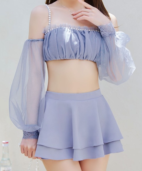 sugar nine 水着 オフショルダーシアースリーブビキニ「ビキニ」「水着