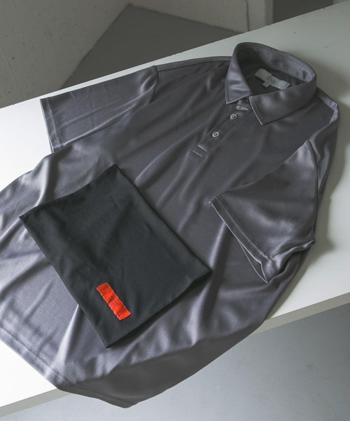 「URBAN RESEARCH ROSSO MEN」 半袖ポロシャツ MEDIUM ブラック メンズ