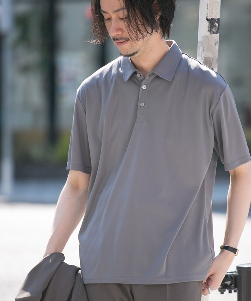 「URBAN RESEARCH ROSSO MEN」 半袖ポロシャツ MEDIUM ブラック メンズ