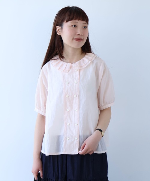 bulle de savon（ビュルデサボン） ブラウス シャツ コットン/キュプラ