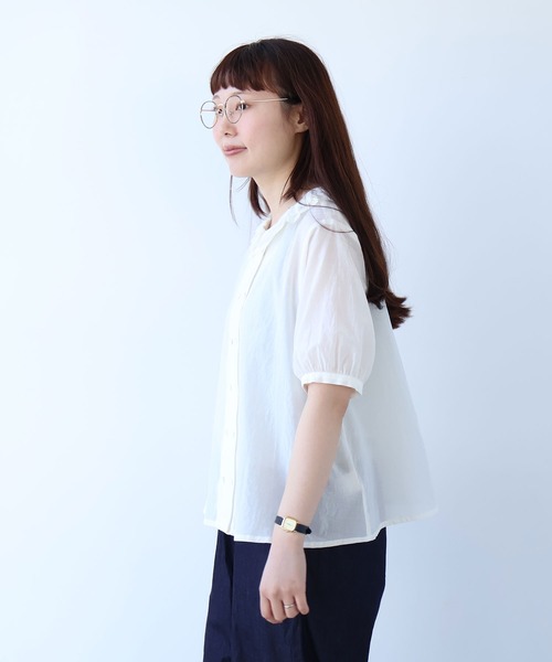 bulle de savon（ビュルデサボン） ブラウス シャツ コットン/キュプラ
