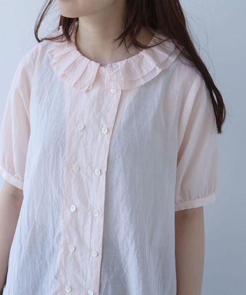 bulle de savon（ビュルデサボン） ブラウス シャツ コットン/キュプラ