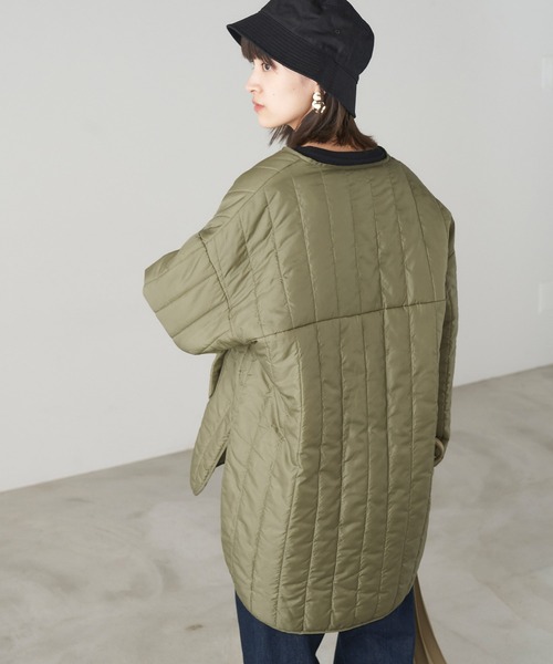 「Chaco closet」 ノーカラーコート FREE ベージュ レディース_画像2