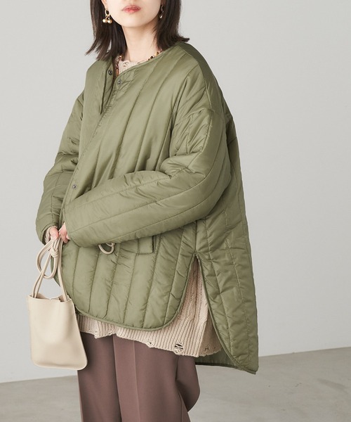 「Chaco closet」 ノーカラーコート FREE ベージュ レディース_画像3