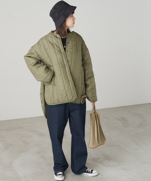 「Chaco closet」 ノーカラーコート FREE ベージュ レディース_画像5