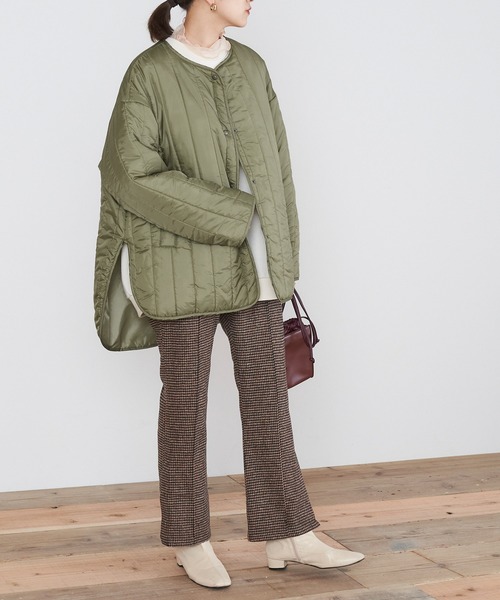 「Chaco closet」 ノーカラーコート FREE ベージュ レディース_画像7