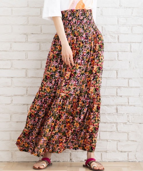 サブストリート（sab street）/【大きいサイズ】 15号(3L) KAFFE リトルフラワープリントスカート sabstreet my standard（サブストリートマイスタンダード） スカート