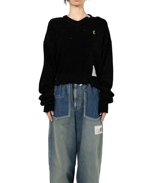 ニット セーター Distressed Knit Sweater レディースの画像