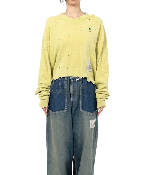 ニット セーター Distressed Knit Sweater レディースの画像