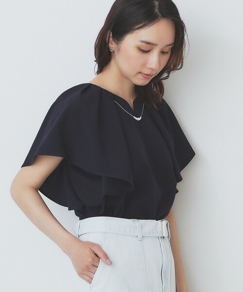 yori キーネックフリルブラウス36サイズ yori キーネックフリルブラウス36サイズ