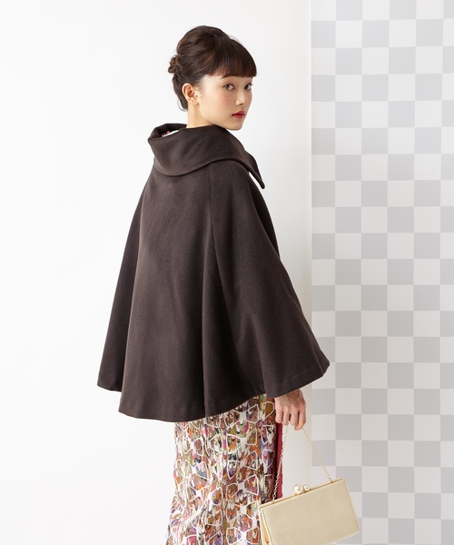 ふりふ ポンチョコート フリー ブラック レディース : ZOZOTOWN Yahoo