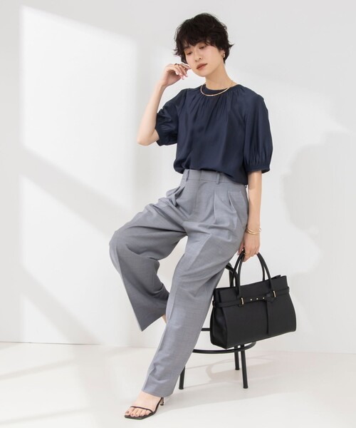 「NOLLEY'S」 7分袖ブラウス 38 ベビーピンク レディース ノーリーズ NOLLEY'S 【追加】ラッフル衿とろみブラウス