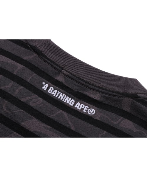A BATHING APE tシャツ SOLID CAMO STRIPE ONE POINT RELAXED