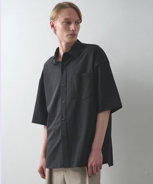 ステュディオス半袖でシャツ STUDIOUS（ステュディオス） シャツ 半袖 「STUDIOUS」SUMMER WOOL
