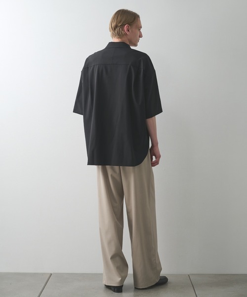 STUDIOUS（ステュディオス） シャツ 半袖 「STUDIOUS」SUMMER WOOL