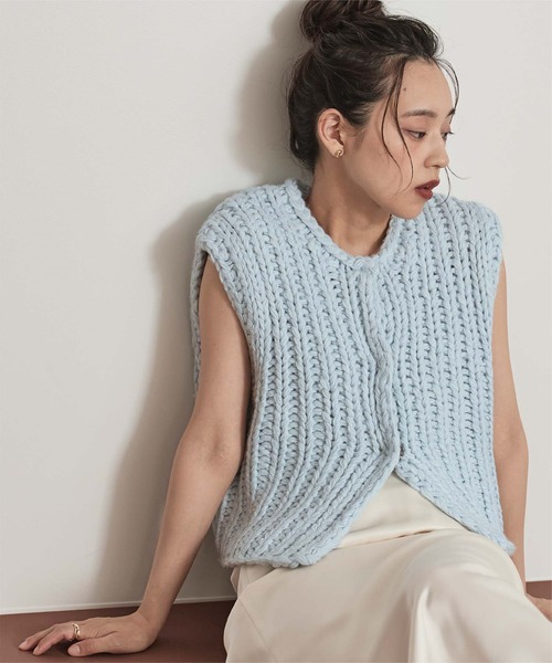 miette（ミエット） ニット セーター ローゲージハンドニットベスト
