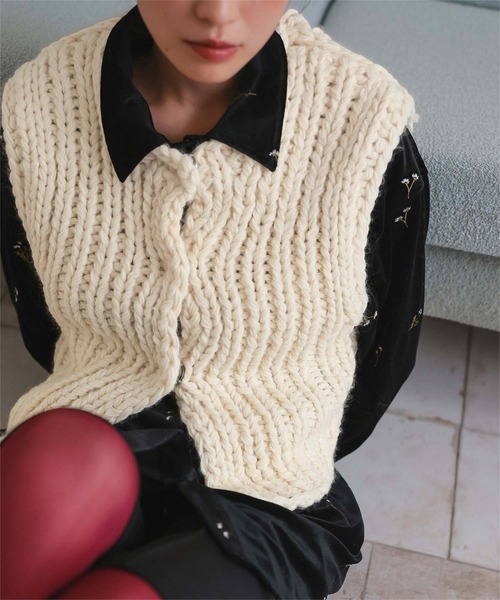 miette（ミエット） ニット セーター ローゲージハンドニットベスト