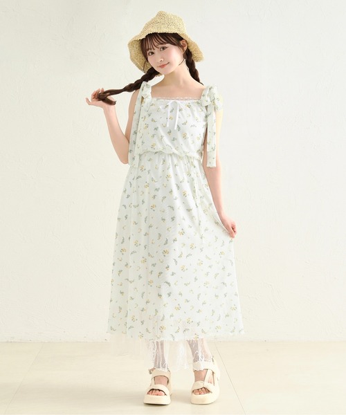 たまにす！　あちゃちゅむ　ムチャチャ　ワンピース　花柄　新品未使用 あちゃちゅむムチャチャわんわん物語ディズニーSコラボ100新品