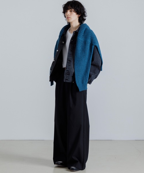 【SINSS】ネップニットカーディガン ブルー Sサイズ SINSS ニットカーディガン SMALL ブルー メンズ : ZOZOTOWN Yahoo!店