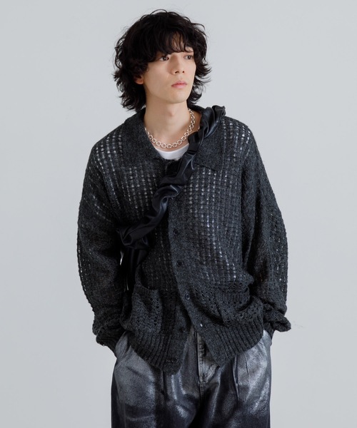 SINSS ニットカーディガン SMALL ブルー メンズ : ZOZOTOWN Yahoo!店