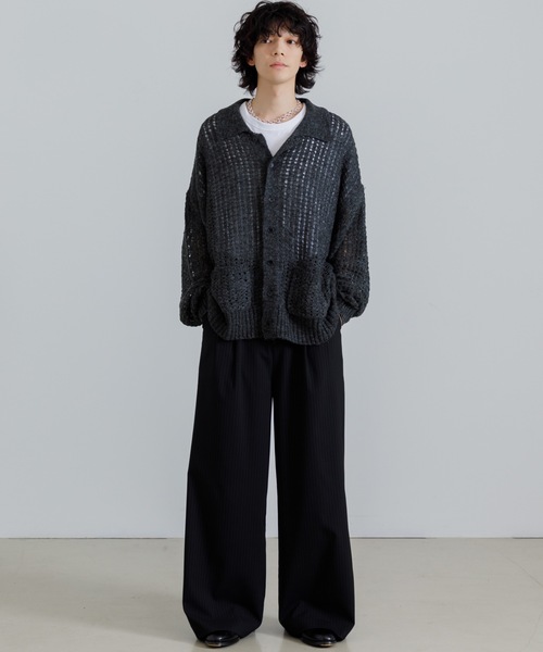 SINSS ニットカーディガン SMALL ブルー メンズ : ZOZOTOWN Yahoo!店